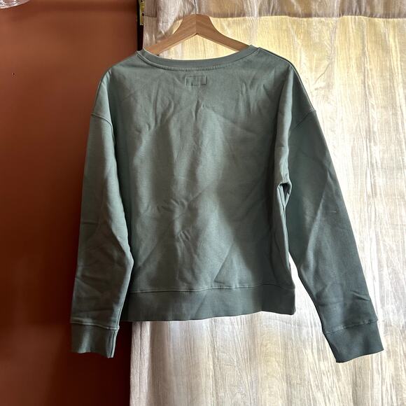 Pact Organic Cotton Green Herb Garden Slouchy Sweatshirt Crewneck Pullover NWT L - Picture 5 of 5